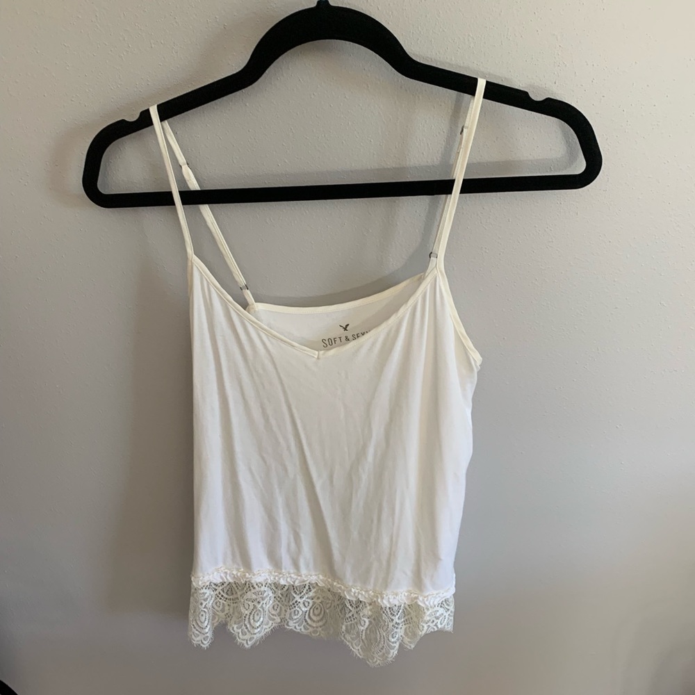White lace tank